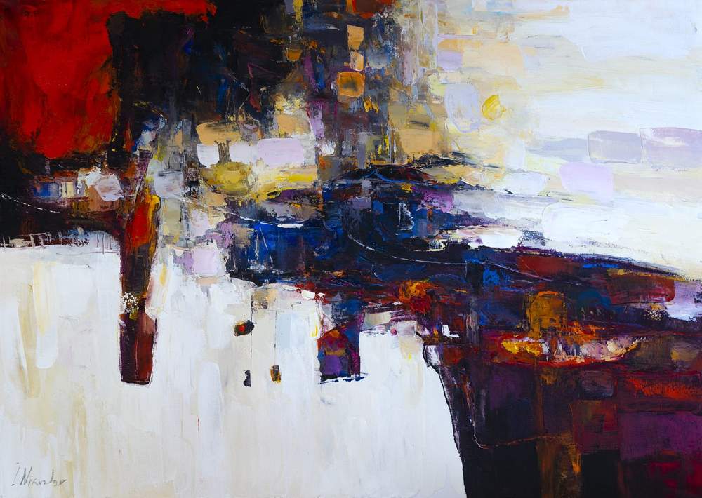 Abstract Cliffs — original oil painting by Ivailo Nikolov