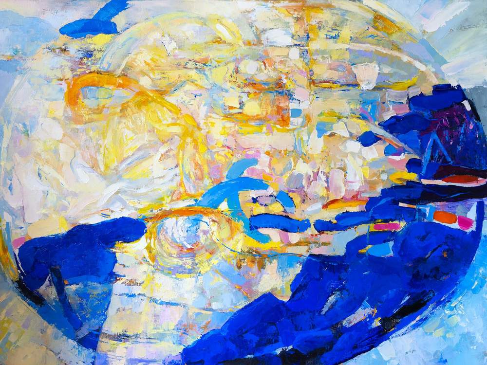 Abstract Reflections — original oil painting by Ivailo Nikolov