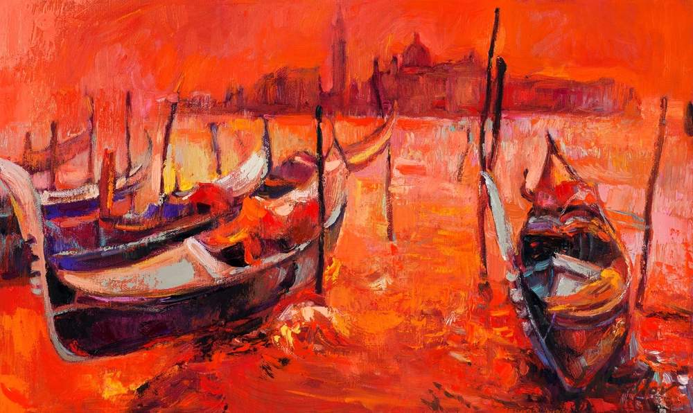 Boat at the Pier — original oil painting by Ivailo Nikolov