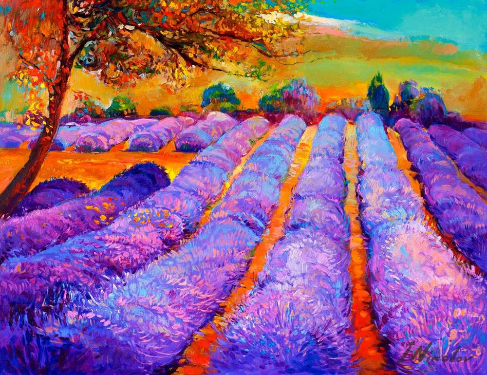 Lavender Rows — original oil painting by Ivailo Nikolov